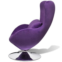 Swivel Egg Chair with Cushion Small Purple Velvet living room Kings Warehouse 