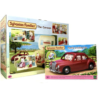 Sylvanian Families Famliy Cruising Car & Caravan Bundle Pack Kids Supplies Kings Warehouse 