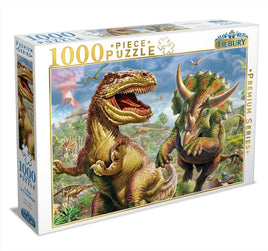 T Rex And Triceratops 1000 Piece Puzzle Kings Warehouse