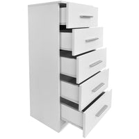 Tall Chest of Drawers 41x35x106 cm White Kings Warehouse 