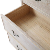 Tallboy Oak Wood Plywood Veneer White Washed Finish Storage Drawers Kings Warehouse 