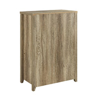 Tallboy with 5 Storage Drawers Natural Wood like MDF in Oak Colour Kings Warehouse 