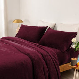 thermal microplush sheet set king single aubergine Kings Warehouse 