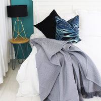 Throw Blanket-Boho Charcoal-150cm x 250cm Kings Warehouse 
