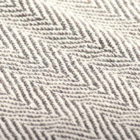 Throw Cotton Herringbone 160x210 cm Grey Kings Warehouse 