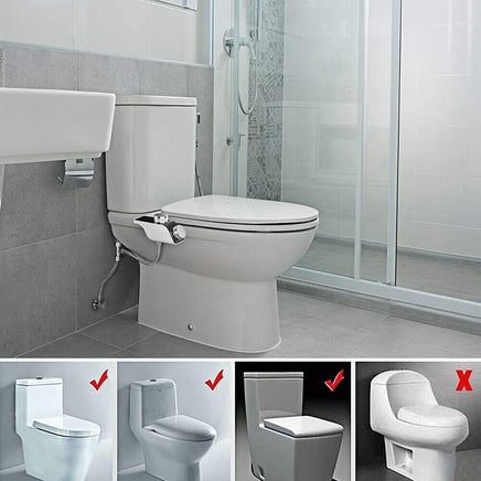 Toilet Bidet Seat Dual Nozzles Bidet Non Electric Toilet Water Sprayer Bathroom Kings Warehouse 