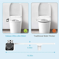 Toilet Bidet Seat Dual Nozzles Bidet Non Electric Toilet Water Sprayer Bathroom Kings Warehouse 