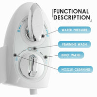 Toilet Bidet Seat Spray Hygiene Water Wash Clean Sanitation Bathroom Attachment Kings Warehouse 