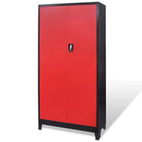 Tool Cabinet with Tool Chest Steel 90x40x180 cm Red and Black Kings Warehouse 