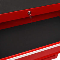 Tool Trolley with 10 Drawers Steel Red Kings Warehouse 