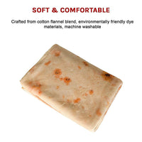 Tortilla Blanket Burrito 180cm Blanket Throw Rug KingsWarehouse 