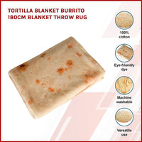 Tortilla Blanket Burrito 180cm Blanket Throw Rug KingsWarehouse 