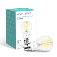 TP-Link KL50B Kasa Filament Smart Bulb, Soft White, Bayonet, Dimmable, No Hub Required, Voice Control, 2700K, 7kWh/1000h, 2.4 GHz, Kings Warehouse 
