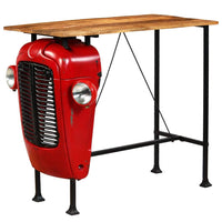 Tractor Bar Table Solid Mango Wood Red 60x120x107 cm Kings Warehouse 