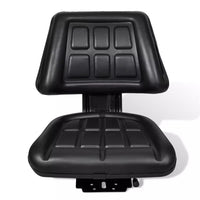 Tractor Seat with Backrest Black Kings Warehouse 