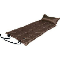 Trailblazer 21-Points Self-Inflatable Satin Air Mattress With Pillow - BROWN Kings Warehouse 
