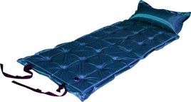Trailblazer 21-Points Self-Inflatable Satin Air Mattress With Pillow - DARK BLUE Camping Supplies Kings Warehouse