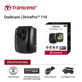 Transcend 16G DrivePro 110, 2.4" LCD, with Suction Mount Kings Warehouse 