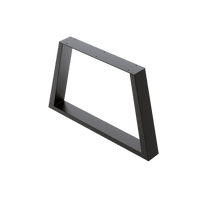 Trapezium-Shaped Table Bench Desk Legs Retro Industrial Design Fully Welded - Black Kings Warehouse 