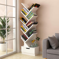Tree Bookshelf Bookcase Book Organizer 9-Tier Multipurpose Shelf Display Racks Living Room Kings Warehouse 