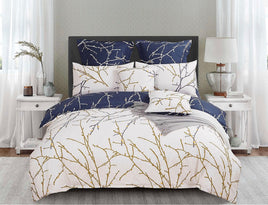 Tree Reversible Queen Size Bed Quilt/Doona/Duvet Cover Set Beige Kings Warehouse 