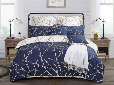Tree Reversible Super King Size Bed Quilt/Doona/Duvet Cover Set Beige Kings Warehouse 