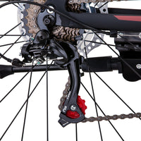 Trinx MTB Mens Mountain Bike 26 inch Shimano Gear 21-Speed [Colour: Matt Black White/Red] [Size Of Frame: 19 inches] Kings Warehouse 