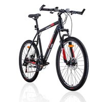 Trinx MTB Mens Mountain Bike 26 inch Shimano Gear 21-Speed [Colour: Matt Black White/Red] [Size Of Frame: 19 inches] Kings Warehouse 