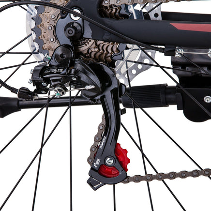 Trinx MTB Mens Mountain Bike 26 inch Shimano Gear 21-Speed [Colour: Matt Black White/Red] [Size Of Frame: 21 inches] Kings Warehouse 