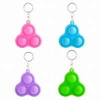 Triple Push And Pop Keychain (COLOUR SENT AT RANDOM)