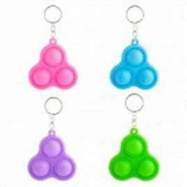 Triple Push And Pop Keychain (COLOUR SENT AT RANDOM) Kings Warehouse 