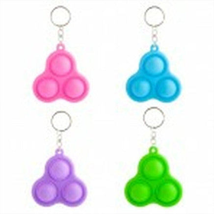 Triple Push And Pop Keychain (COLOUR SENT AT RANDOM) Kings Warehouse 