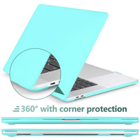 Turquoise MacBook Pro 13 Inch Case 2016-2023 M1 M2 A2338 A2289 A2251 A2159 Hard Shell Case Keyboard Cover Kings Warehouse 