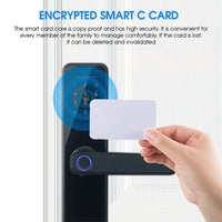 Tuya Home WIFI Smart Door Lock Biometric Fingerprint Smart Card Password Key USB KingsWarehouse 