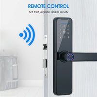 Tuya Home WIFI Smart Door Lock Biometric Fingerprint Smart Card Password Key USB KingsWarehouse 