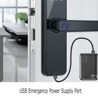 Tuya Home WIFI Smart Door Lock Biometric Fingerprint Smart Card Password Key USB KingsWarehouse 