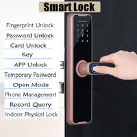 Tuya Home WIFI Smart Door Lock Biometric Fingerprint Smart Card Password Key USB KingsWarehouse 