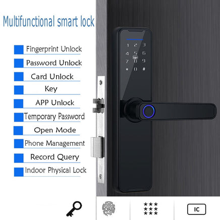 Tuya Home WIFI Smart Door Lock Biometric Fingerprint Smart Card Password Key USB KingsWarehouse 