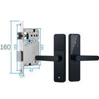 Tuya Home WIFI Smart Door Lock Biometric Fingerprint Smart Card Password Key USB KingsWarehouse 