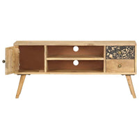 TV Cabinet 100x30x45 cm Solid Mango Wood Kings Warehouse 