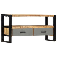 TV Cabinet 100x30x50 cm Solid Mango Wood Kings Warehouse 