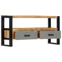 TV Cabinet 100x30x50 cm Solid Mango Wood Kings Warehouse 