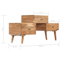 TV Cabinet 108x30x49 cm Solid Acacia Wood Kings Warehouse 
