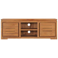 TV Cabinet 110x30x40 cm Solid Teak Wood Kings Warehouse 