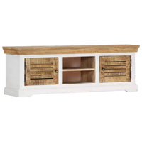 TV Cabinet 118x30x40 cm Solid Mango Wood Kings Warehouse Default Title 