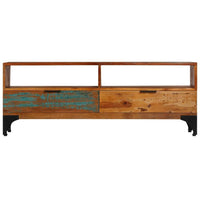TV Cabinet 118x35x45 cm Solid Reclaimed Wood Kings Warehouse 