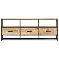 TV Cabinet 120x30x45 cm Solid Mango Wood Kings Warehouse 