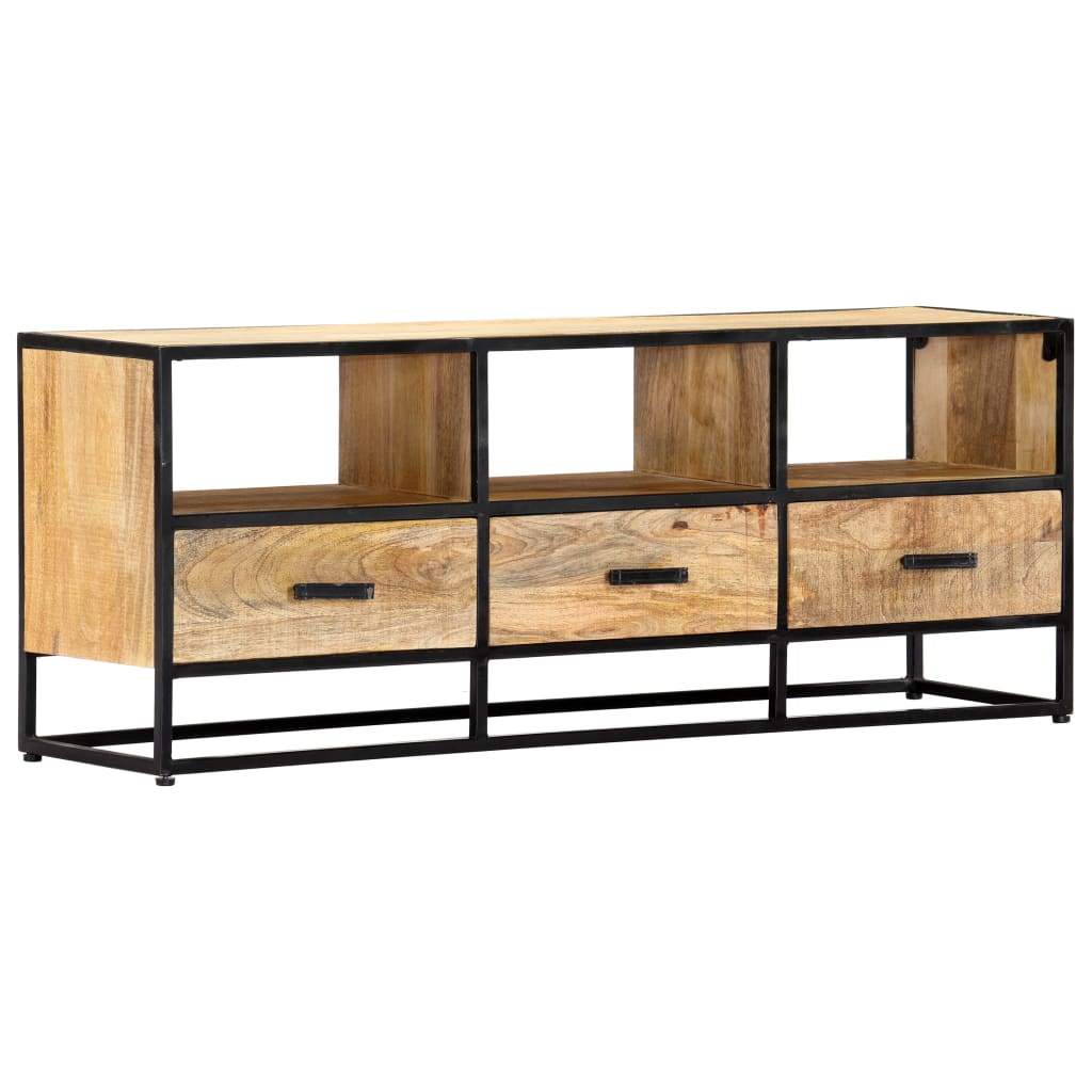 TV Cabinet 120x30x45 cm Solid Mango Wood Kings Warehouse 