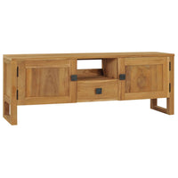 TV Cabinet 120x32x45 cm Solid Teak Wood Kings Warehouse 