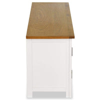 TV Cabinet 120x35x48 cm Solid Oak Wood Kings Warehouse 
